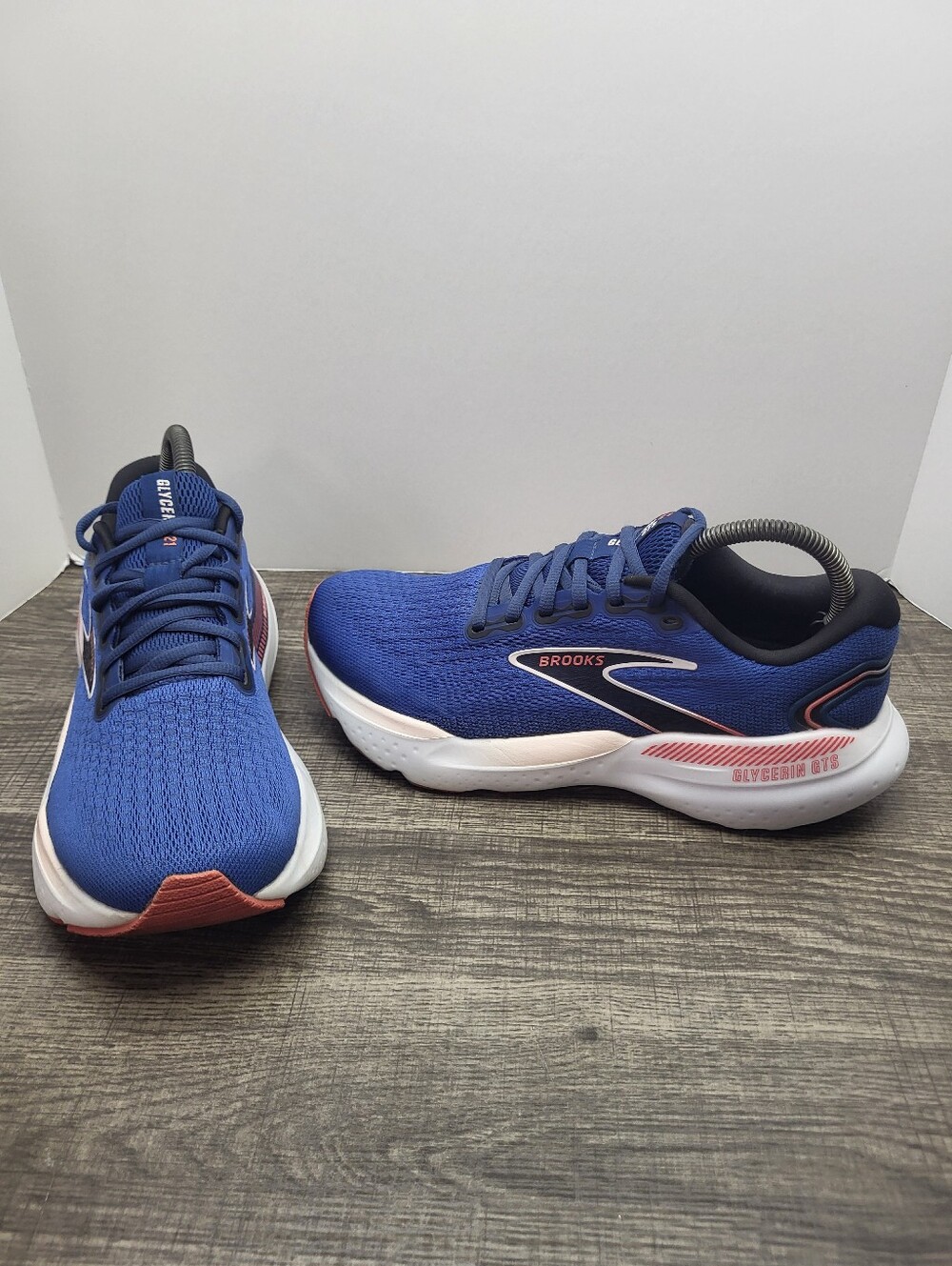Brooks Glycerin GTS 21 Women's Size 9 Blue White Running Shoes Sneakers